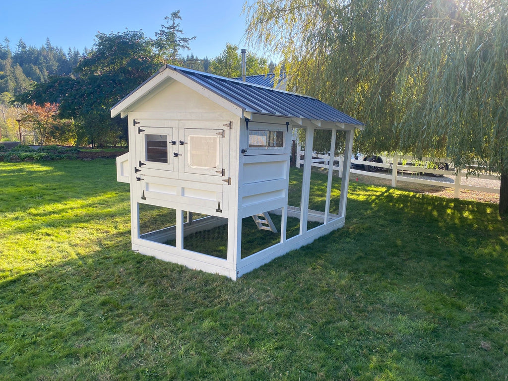 Walk-In Cedar Chicken Coop 6’ Wide – Handcrafted Douglas Fir Frame | Built On Site