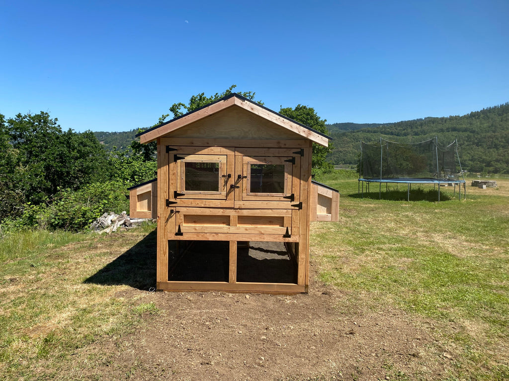 Walk-In Cedar Chicken Coop 6’ Wide – Handcrafted Douglas Fir Frame | Built On Site