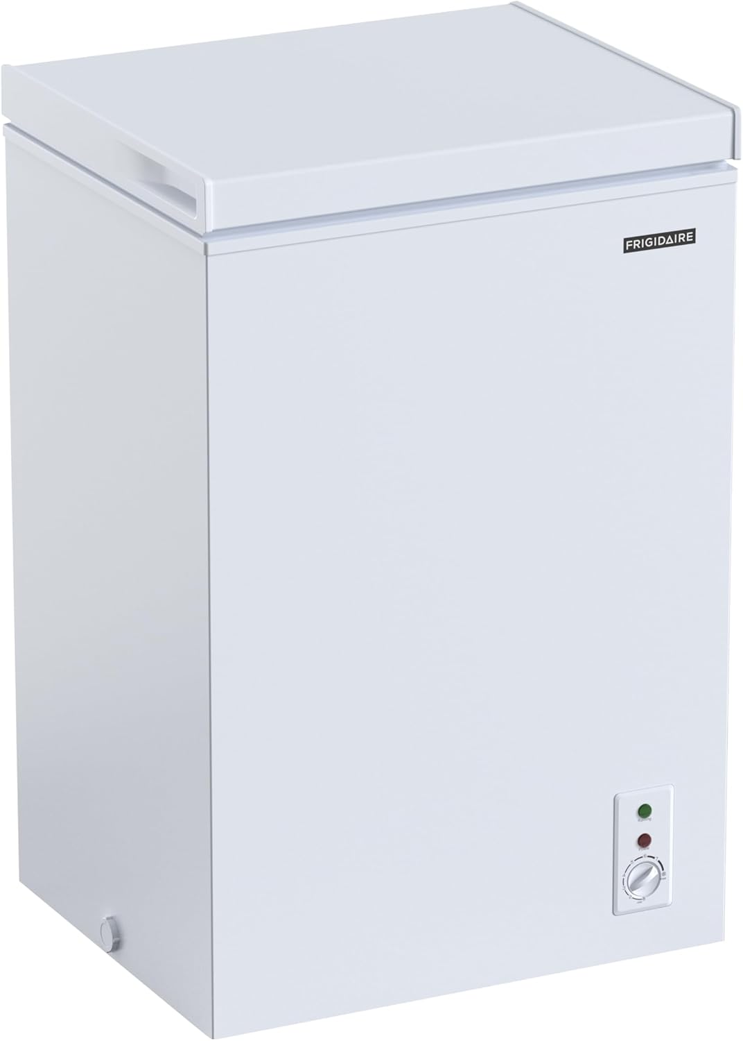 Frigidaire Chest Deep Freezer, 2.0 Cu. Ft. Capacity, Adjustable Thermostat-Removable Vinyl Coated Wire Basket-Easy Defrost Drain- Garage Ready- Pearl White