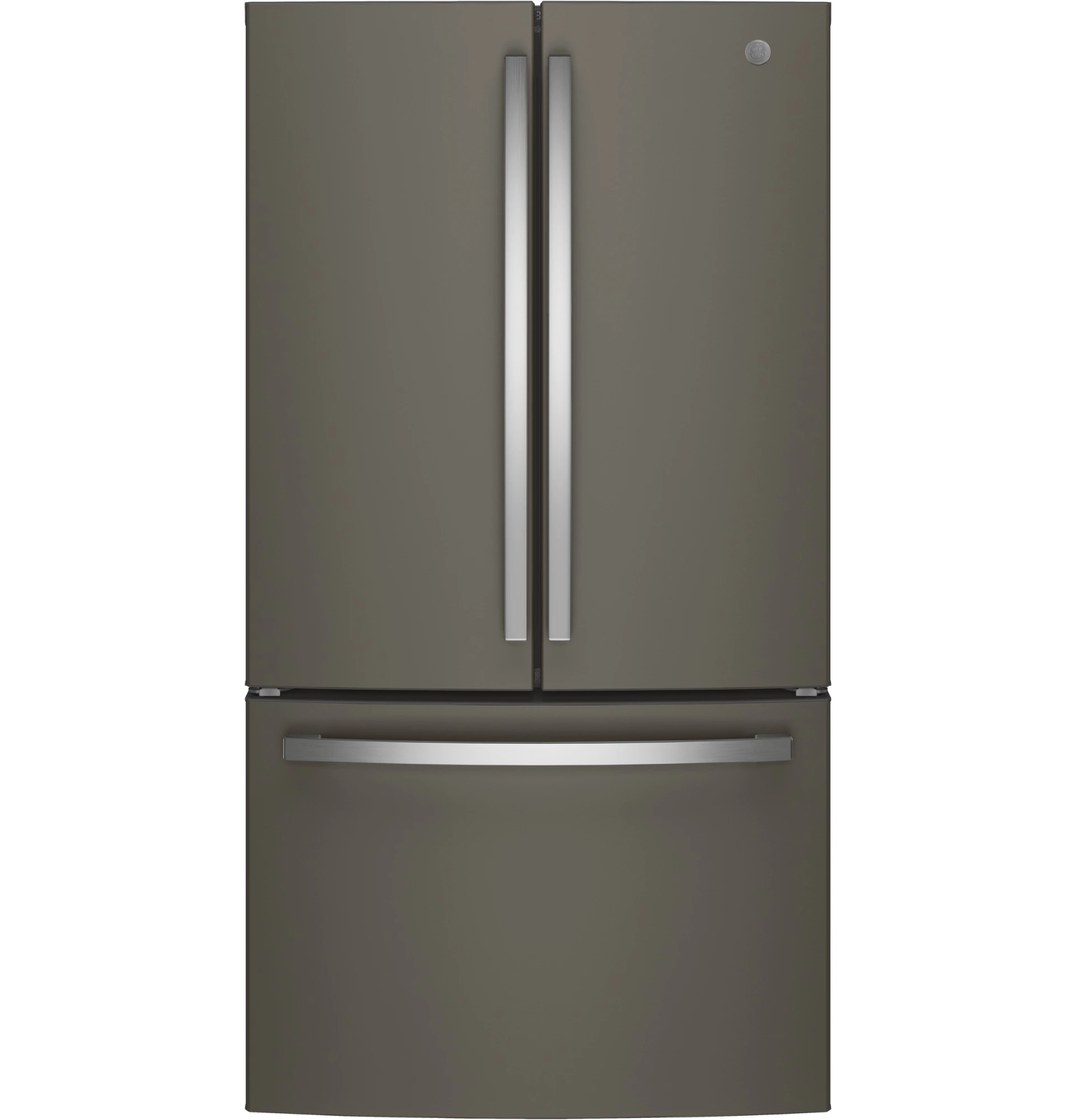 GE GNE27JYMFS 36" French Door Refrigerator with 27 cu. ft. Total Capacity Energy Star LED Lighting Internal Water Dispenser Spill-Proof Shelves in Fingerprint Resistant Stainless Steel