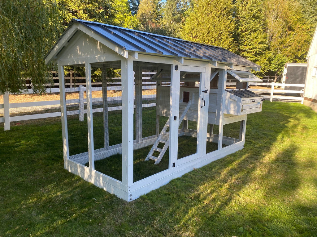 Walk-In Cedar Chicken Coop 6’ Wide – Handcrafted Douglas Fir Frame | Built On Site