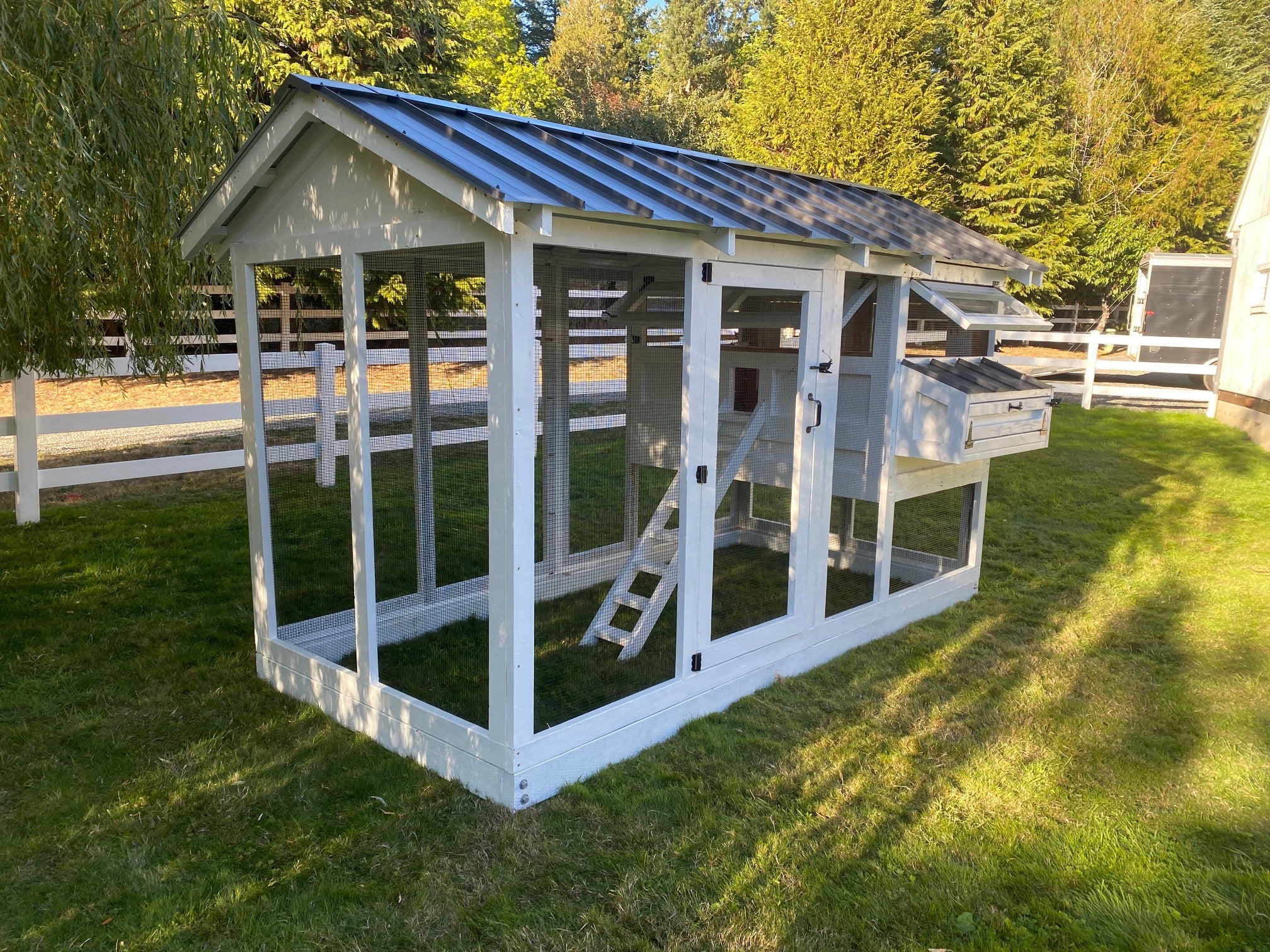 Walk-In Cedar Chicken Coop 6’ Wide – Handcrafted Douglas Fir Frame | Built On Site