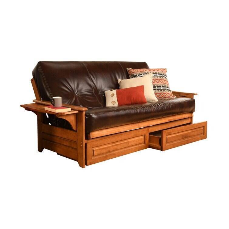 Full 82'' Wide Tufted Back Futon And Mattress
