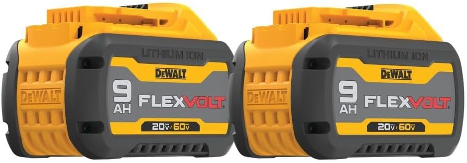 DEWALT FLEXVOLT 20V/60V MAX* Batteries, 9.0-Ah, 2-Pack (DCB609-2)