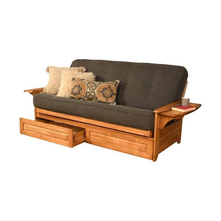 Full 82'' Wide Tufted Back Futon And Mattress