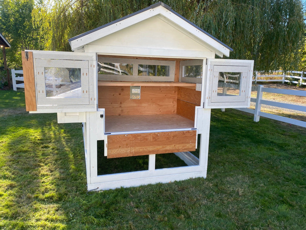 Walk-In Cedar Chicken Coop 6’ Wide – Handcrafted Douglas Fir Frame | Built On Site