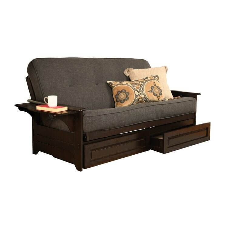 Full 82'' Wide Tufted Back Futon And Mattress