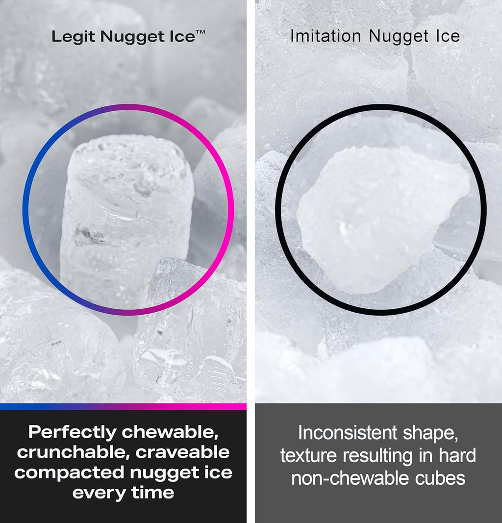 GE Profile Opal 2.0 Ultra Nugget Ice Maker with Side Tank and Scale Inhibiting Filter, Scoop Included, 38 lbs in 24 Hours, Pellet Ice Machine with WiFi & Smart Connected, Stone White