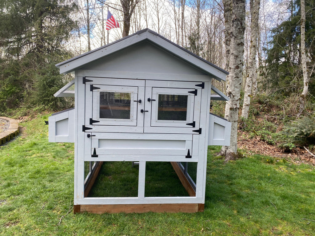 Walk-In Cedar Chicken Coop 6’ Wide – Handcrafted Douglas Fir Frame | Built On Site