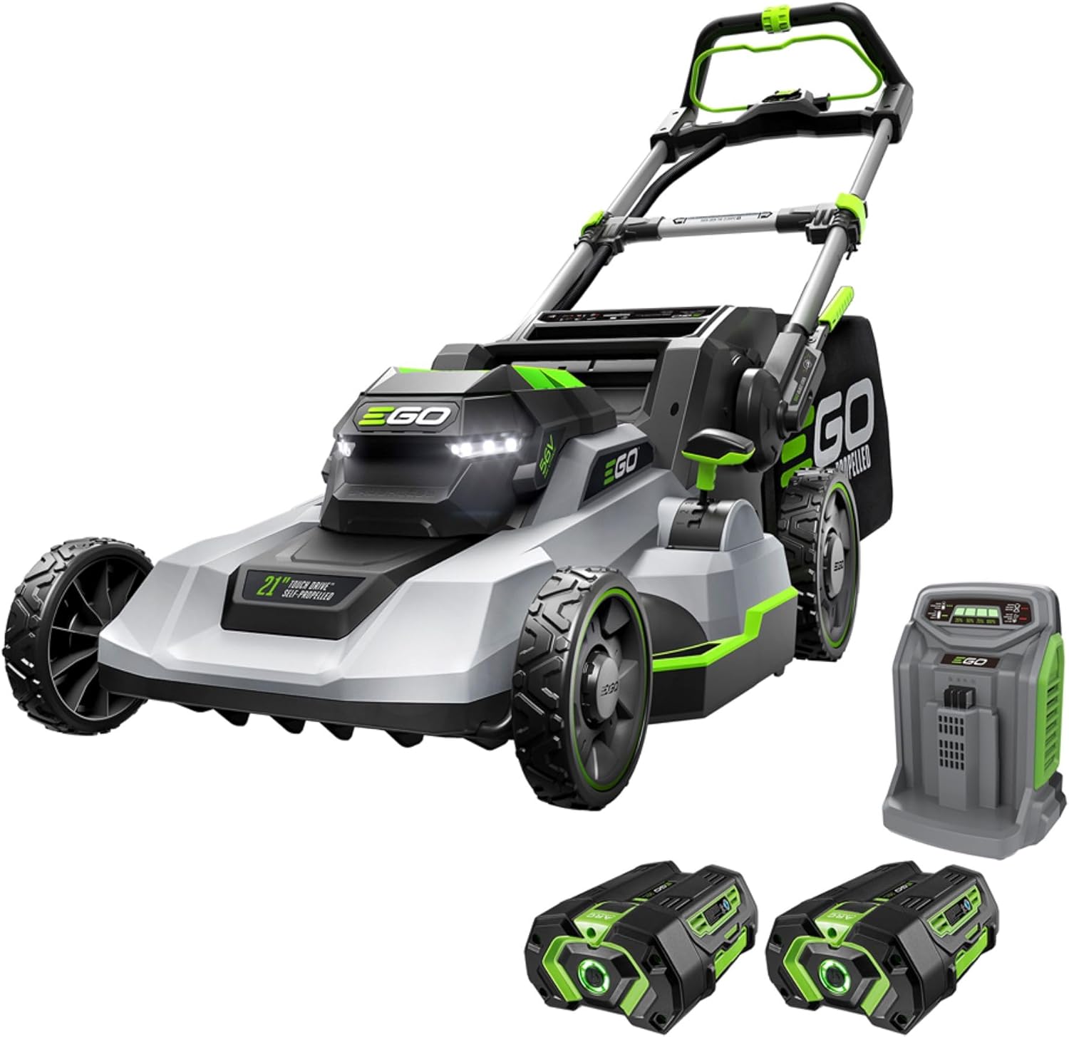 EGO POWER+ Cordless Electric Lawn Mower, Self-Propelled, Includes 56V 7.5Ah Battery and Rapid Charger (LM2135SP) Plus Extra 5.0Ah Battery (BA2800T)