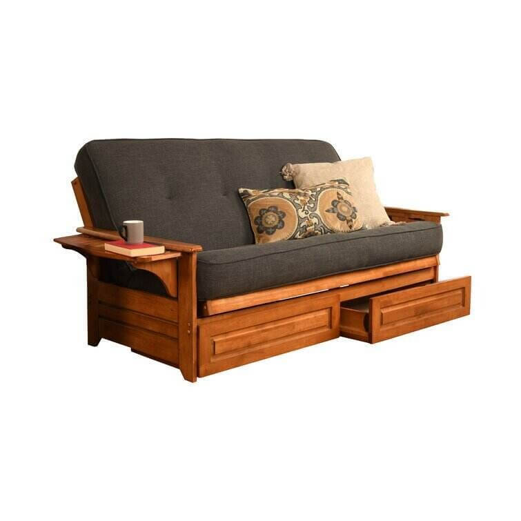 Full 82'' Wide Tufted Back Futon And Mattress