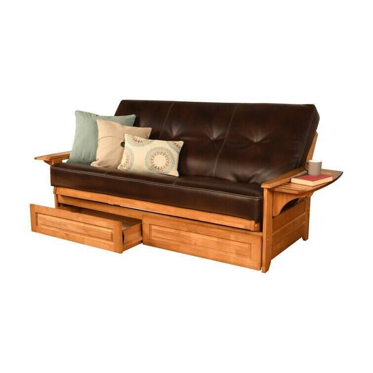 Full 82'' Wide Tufted Back Futon And Mattress
