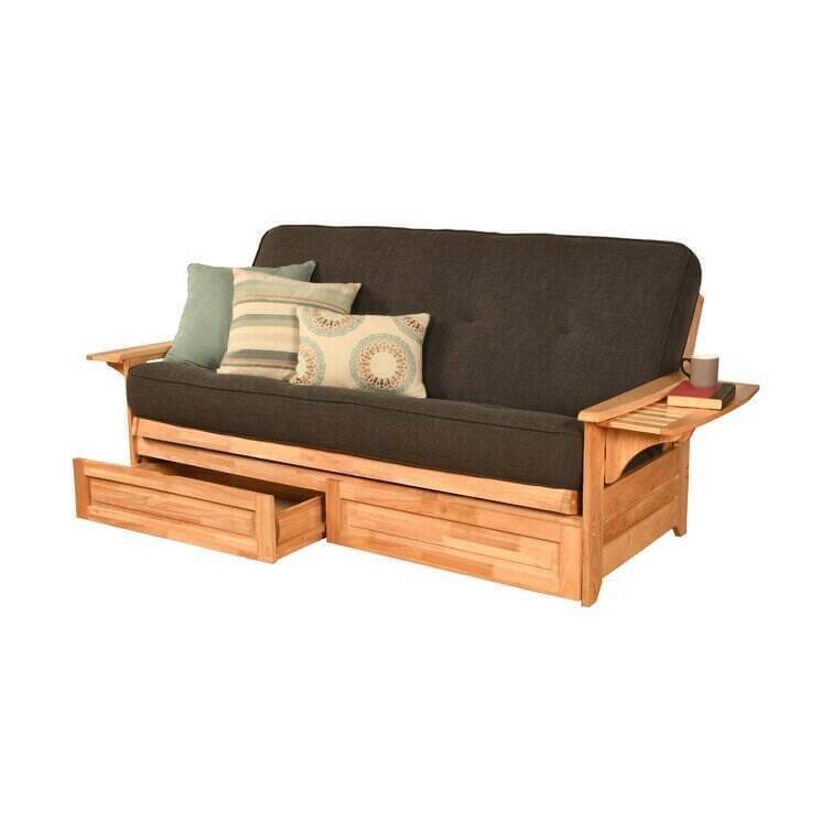 Full 82'' Wide Tufted Back Futon And Mattress