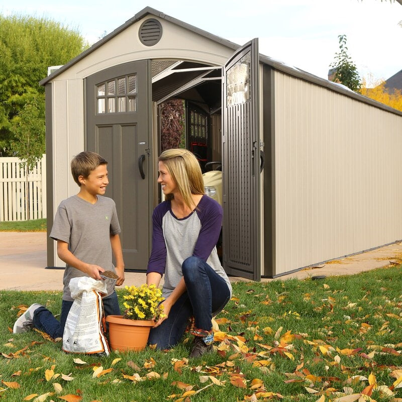 20 ft. x 8 ft. Garden Building Plastic Shed