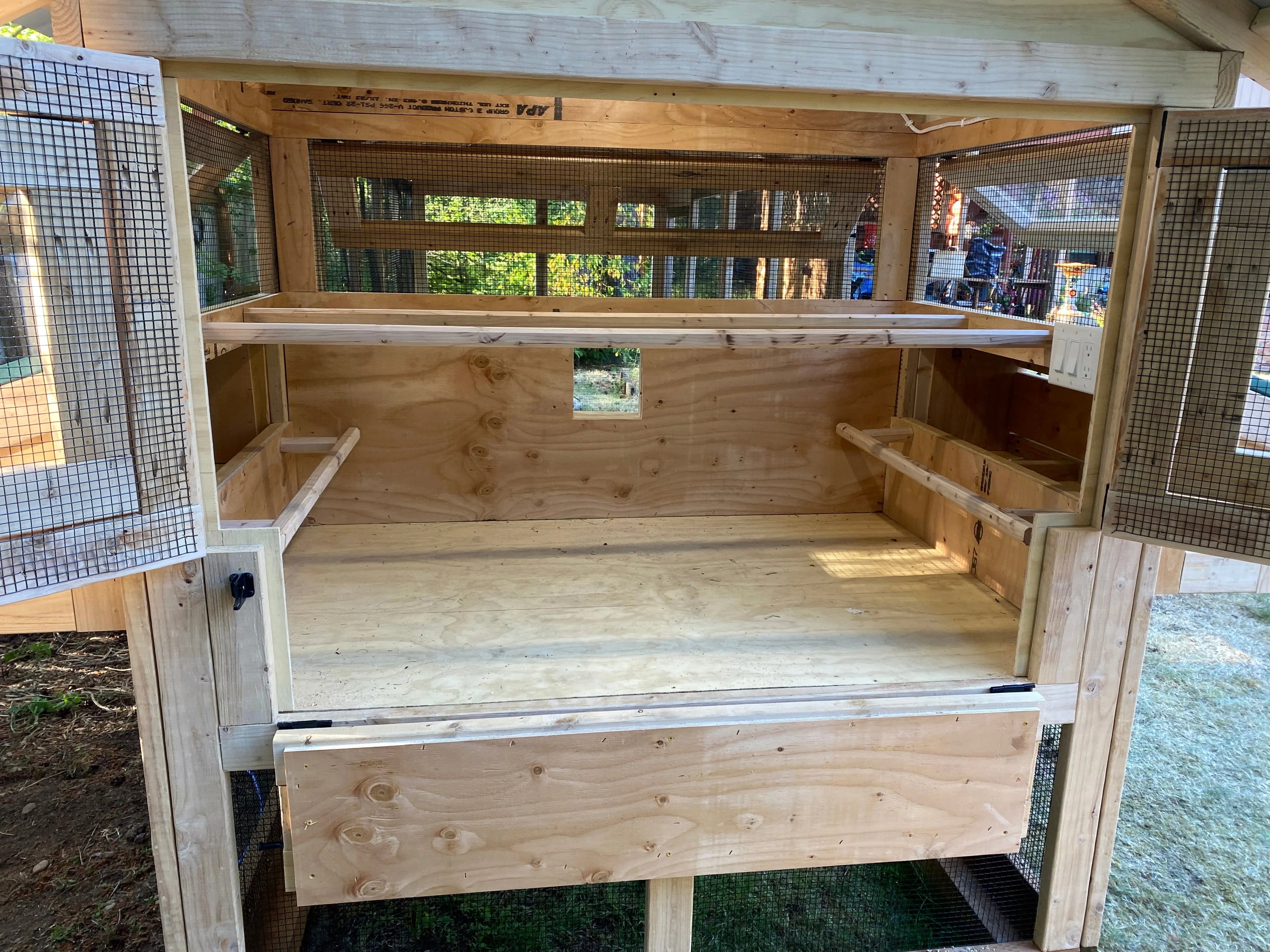 Walk-In Cedar Chicken Coop 6’ Wide – Handcrafted Douglas Fir Frame | Built On Site