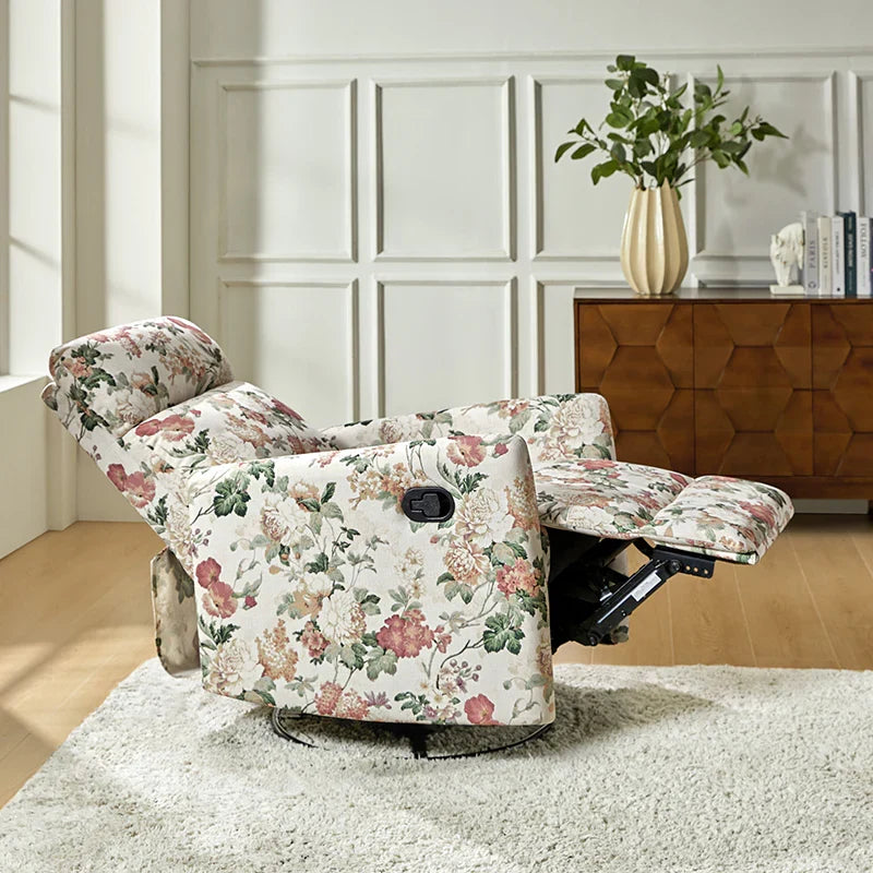 Jessie Mid-century Manual Swivel Recliner